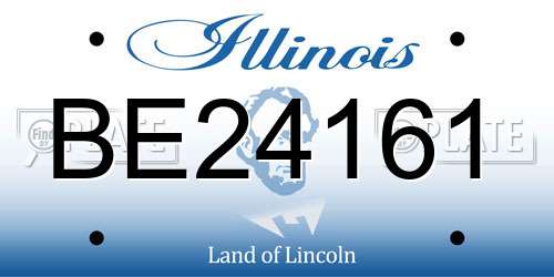 BE24161 Illinois License Plate