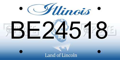 BE24518 Illinois License Plate