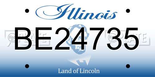 BE24735 Illinois License Plate
