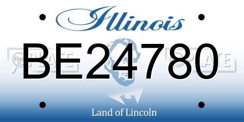 BE24780 Illinois License Plate