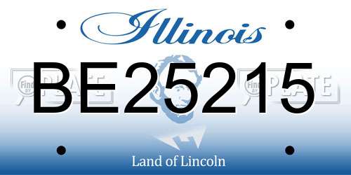 BE25215 Illinois License Plate