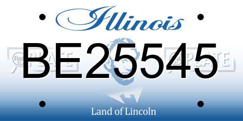 BE25545 Illinois License Plate