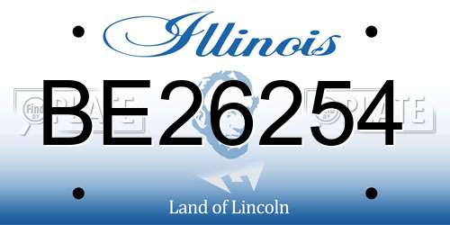 BE26254 Illinois License Plate