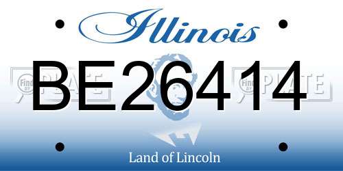 BE26414 Illinois License Plate
