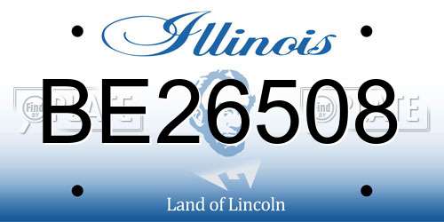BE26508 Illinois License Plate