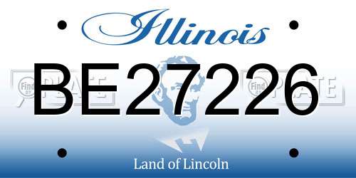 BE27226 Illinois License Plate