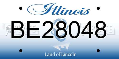 BE28048 Illinois License Plate