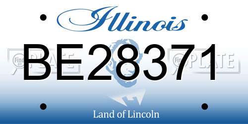 BE28371 Illinois License Plate