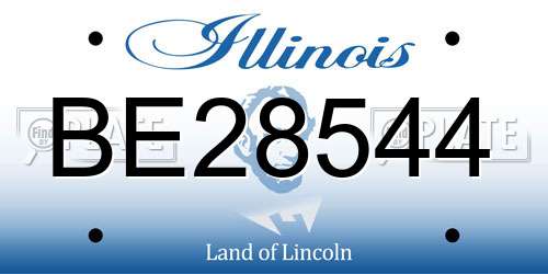 BE28544 Illinois License Plate