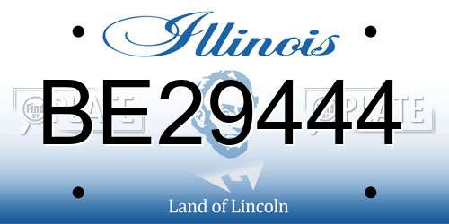 BE29444 Illinois License Plate