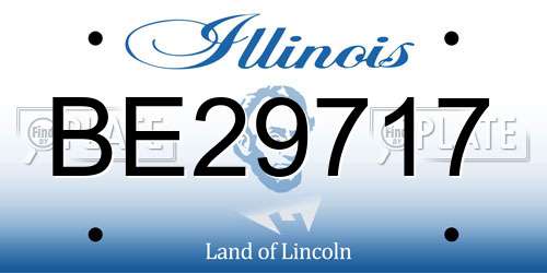BE29717 Illinois License Plate