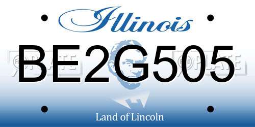 BE2G505 Illinois License Plate