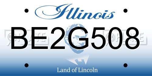 BE2G508 Illinois License Plate