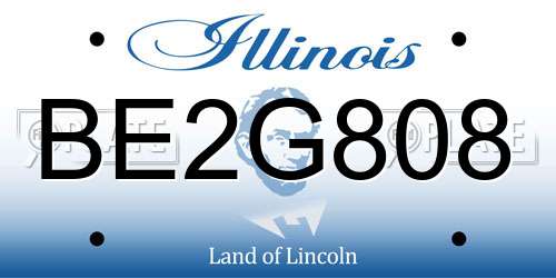 BE2G808 Illinois License Plate