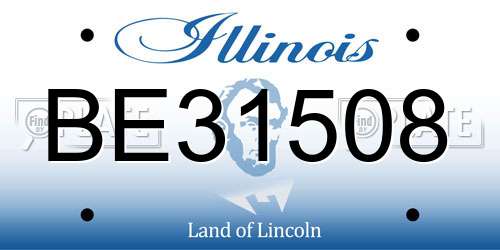 BE31508 Illinois License Plate