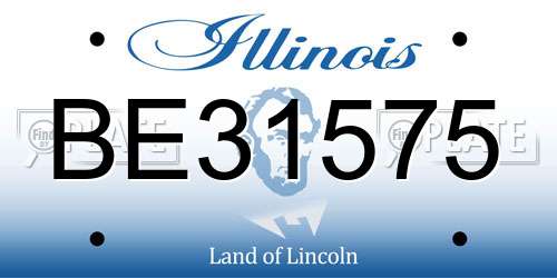 BE31575 Illinois License Plate