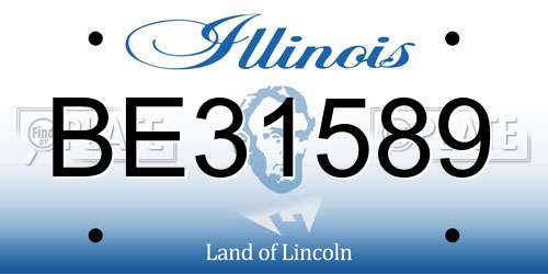 BE31589 Illinois License Plate