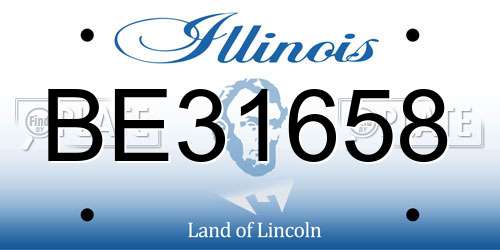 BE31658 Illinois License Plate