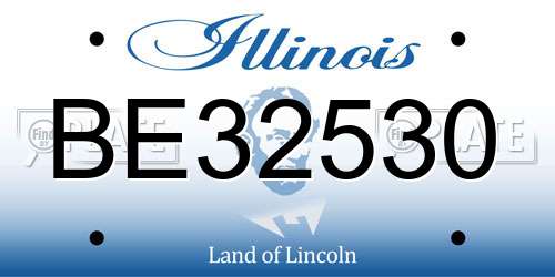 BE32530 Illinois License Plate
