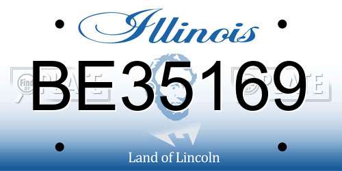 BE35169 Illinois License Plate