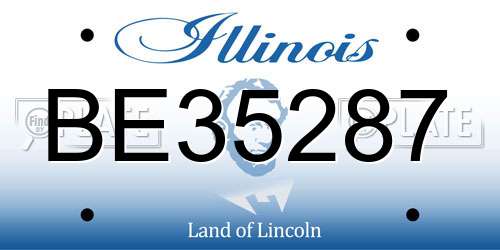 BE35287 Illinois License Plate