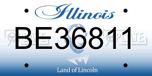 BE36811 Illinois License Plate