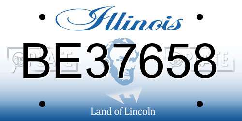 BE37658 Illinois License Plate
