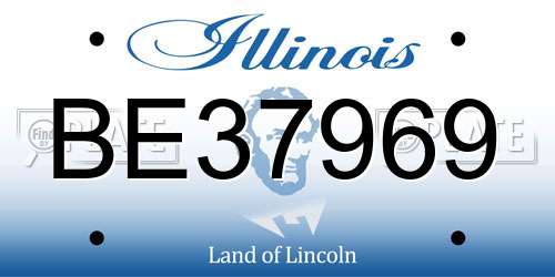 BE37969 Illinois License Plate