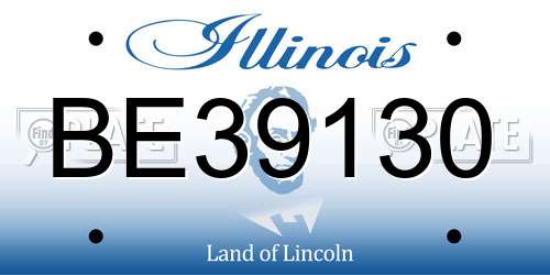 BE39130 Illinois License Plate