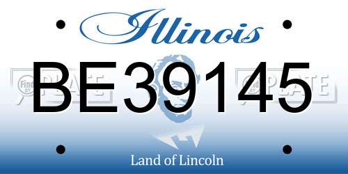 BE39145 Illinois License Plate