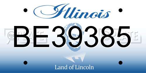 BE39385 Illinois License Plate