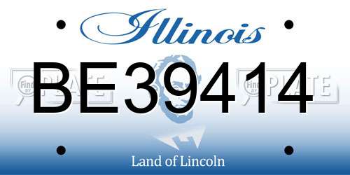 BE39414 Illinois License Plate