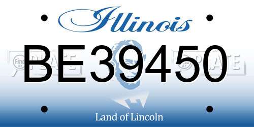 BE39450 Illinois License Plate
