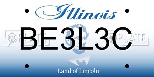 BE3L3C Illinois License Plate