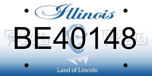 BE40148 Illinois License Plate