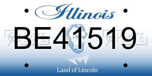 BE41519 Illinois License Plate