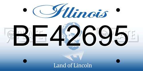 BE42695 Illinois License Plate