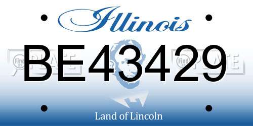 BE43429 Illinois License Plate
