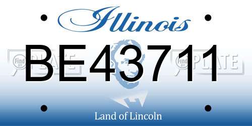 BE43711 Illinois License Plate