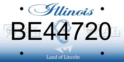 BE44720 Illinois License Plate