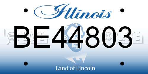 BE44803 Illinois License Plate