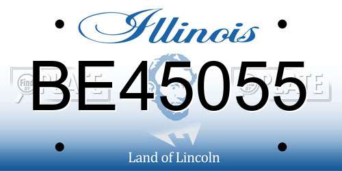 BE45055 Illinois License Plate