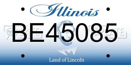 BE45085 Illinois License Plate