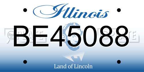 BE45088 Illinois License Plate