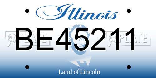 BE45211 Illinois License Plate