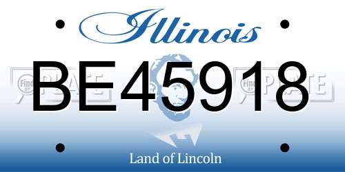 BE45918 Illinois License Plate