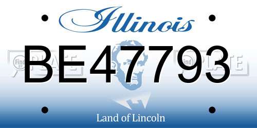 BE47793 Illinois License Plate