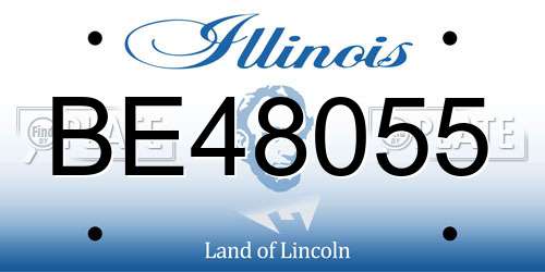 BE48055 Illinois License Plate