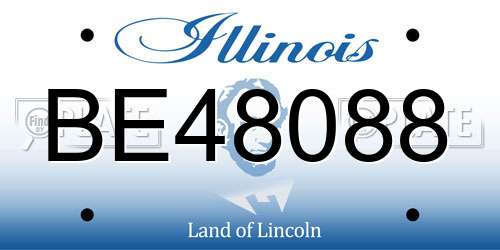 BE48088 Illinois License Plate