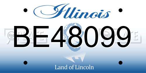 BE48099 Illinois License Plate